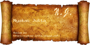 Nyakas Jutta névjegykártya